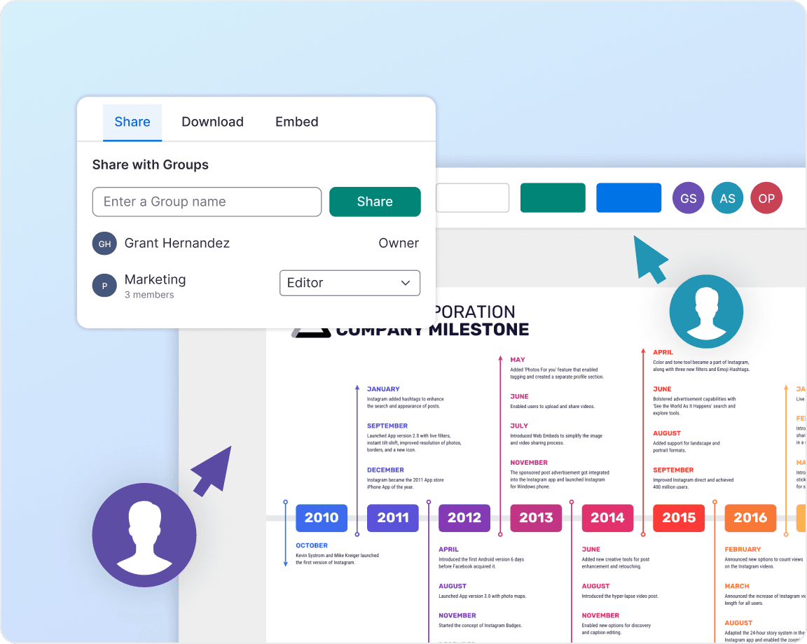 Apply a shared brand kit across every Workspace to keep logos, fonts, and colors consistent throughout the organization.